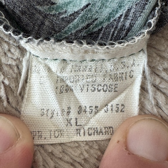 Tori Richard Shirt Mens XL Black Hawaiian Cocktail Palm Tree Aloha Camp Top - Picture 12 of 12